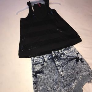 Black party top